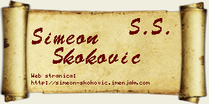 Simeon Skoković vizit kartica